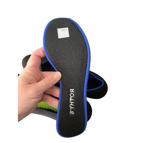 ROTHY’S The Flat Round Toe Ballet Shoes Black Knit Slip On Women's Size 8.5 - Picture 6 of 8